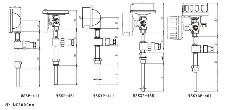 WSSX工业双金属温度计（一体化型螺纹式）_http://www.mypstamp.com_双金属温度计_第3张